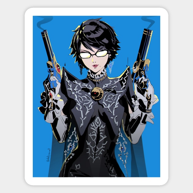 Bayonetta Sticker by dat_cravat